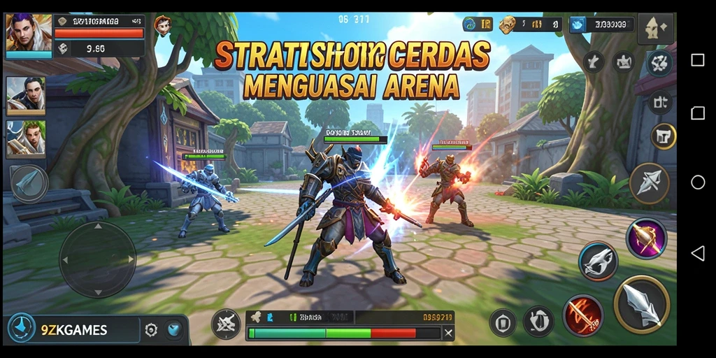 Gameplay mendebarkan dalam pertempuran strategi yang intens.