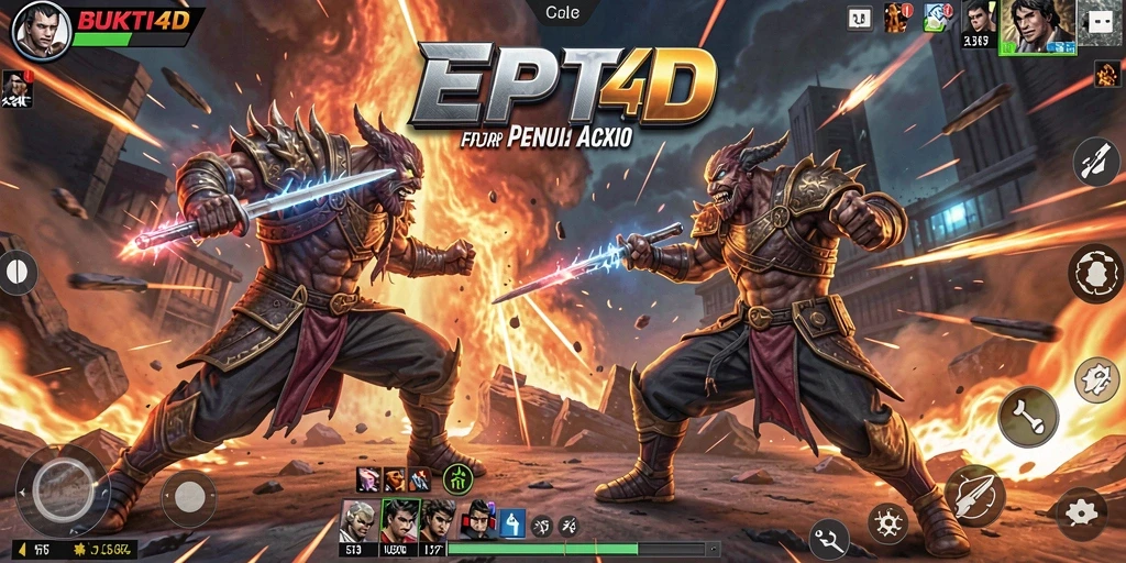 Tampilan action-packed dari gameplay BUKTI4D dalam pertarungan.