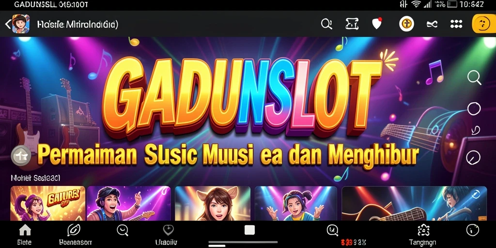 Tampilan menarik saat bermain GADUNSLOT dengan lagu-lagu musik.