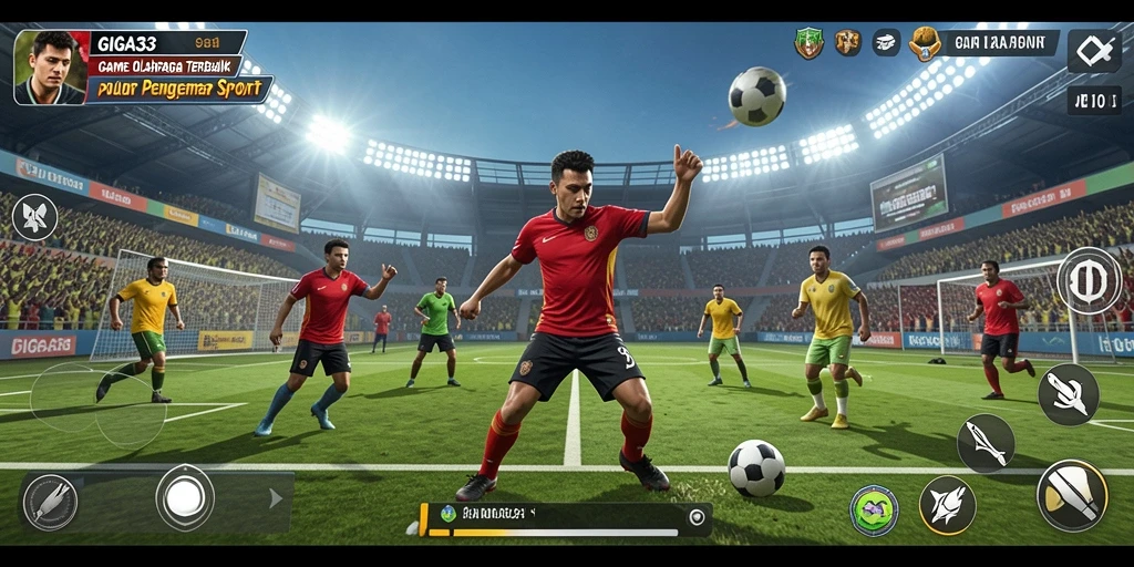 Tampilan gameplay GIGA33 yang mengasyikkan dalam pertandingan olahraga.