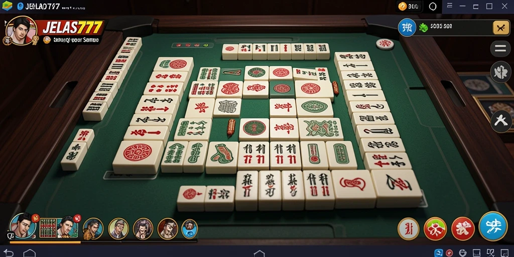 Tampilan gameplay JELAS777 yang menantang dalam permainan Mahjong.