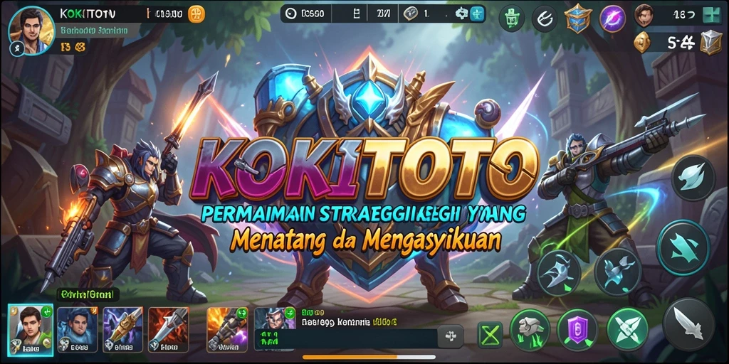Screenshot gameplay KOKITOTO menunjukkan aksi strategi yang mendebarkan.