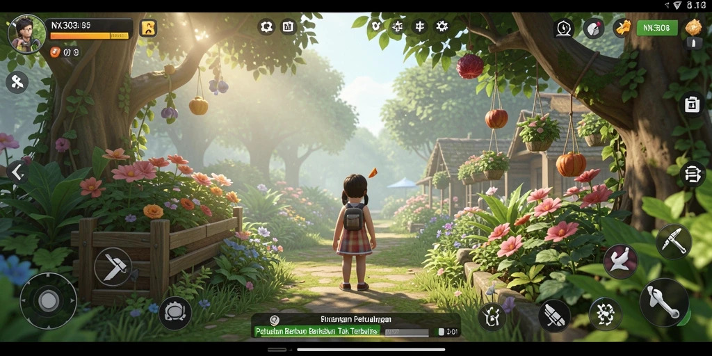Tampilan gameplay NX303 yang penuh warna dan menawan.