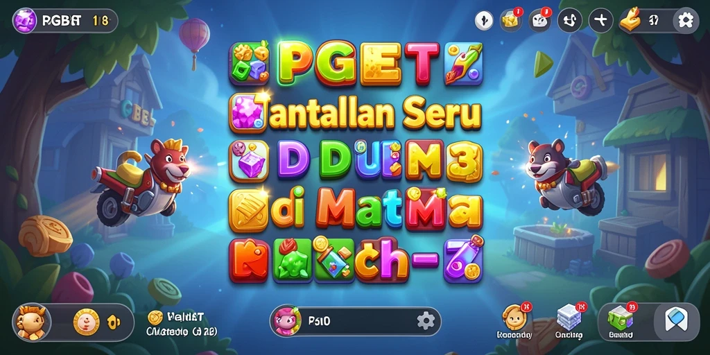 Tampilan gameplay PGBET dengan kombinasi warna-warni dalam operasi match-3.