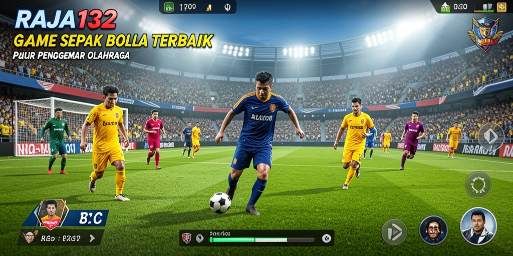 Tampilan gameplay menarik di RAJA132 saat pertandingan sepak bola.