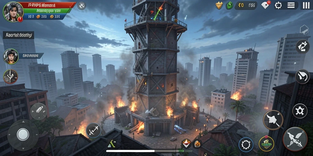 Tampilan menarik dari gameplay RPVIP6 dalam genre Tower Defense.