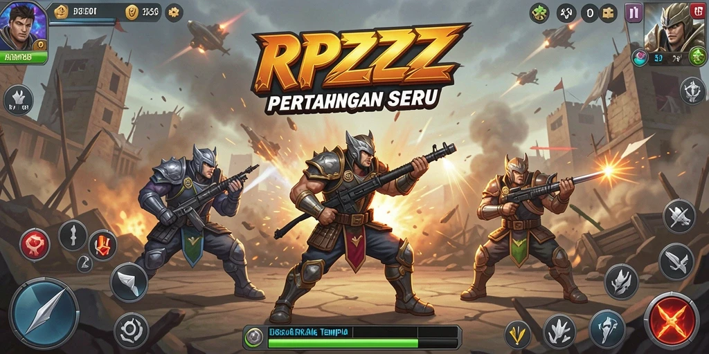Tangkapan layar menampilkan aksi pertempuran seru dalam RPZZZ.