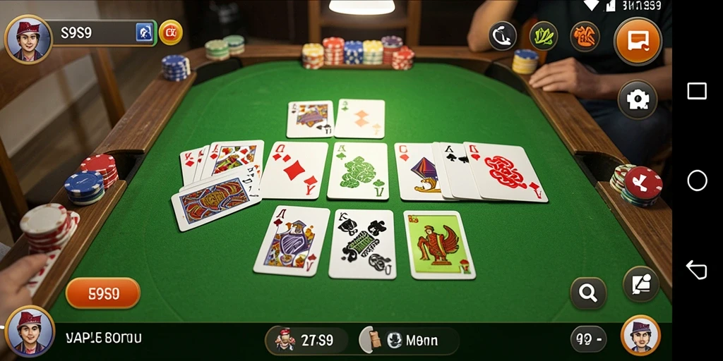 Tampilan gameplay menarik dari S9S9 saat bermain Gaple.