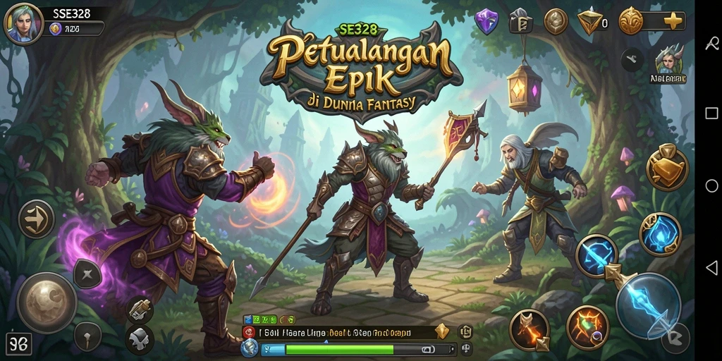 Menampilkan aksi seru dalam pertarungan RPG yang mendebarkan.