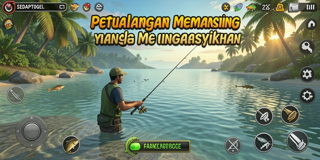 Screenshot utama SEDAPTOGEL menampilkan pengalaman memancing yang seru.