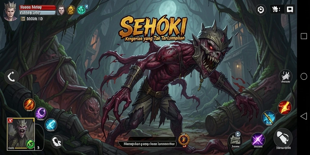 Gameplay SEHOKI yang menegangkan dengan atmosfer horror yang kental.