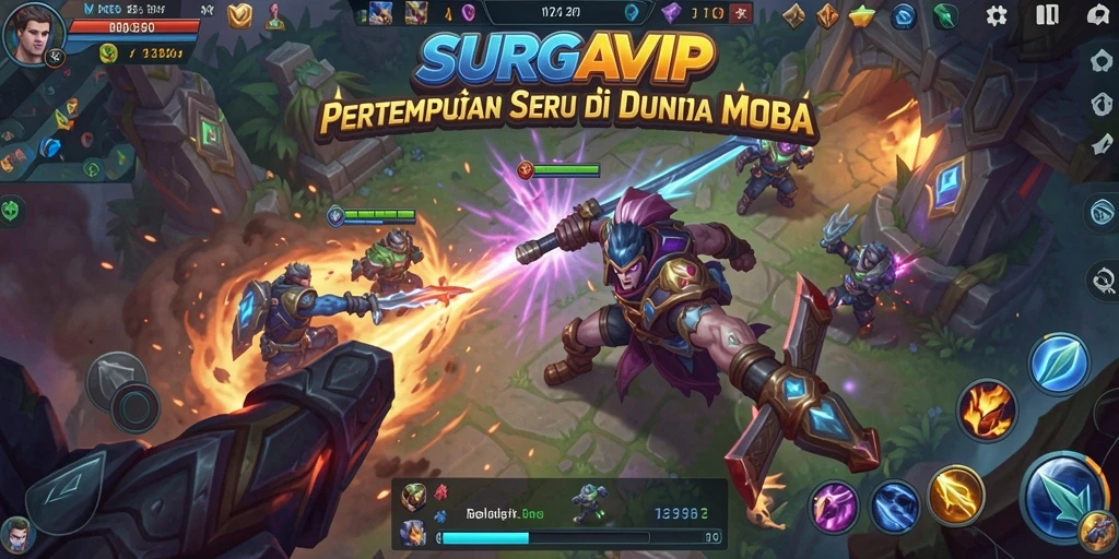 Gameplay seru dari SURGAVIP dalam pertempuran tim.