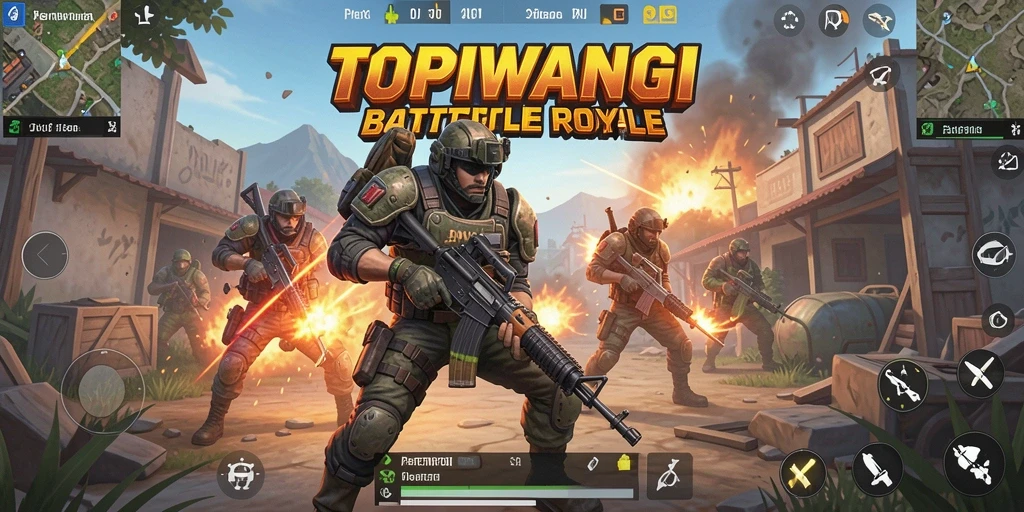 Screenshot dari gameplay seru di Battle Royale TOPIWANGI.
