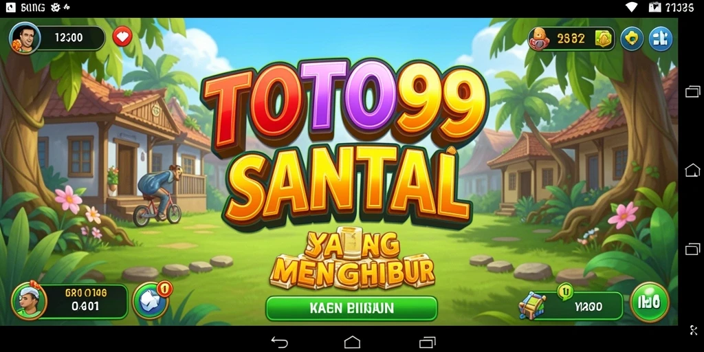 Tampilan gameplay TOTO99 yang ceria dan penuh warna.